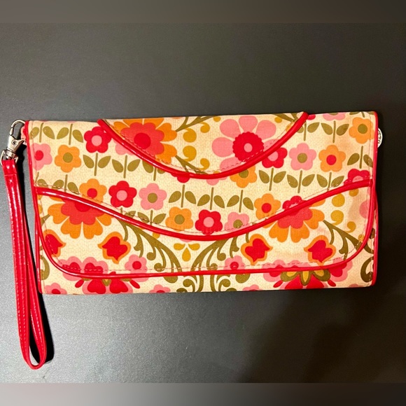 Vera Bradley Retired Clutch Wristlet Making Waves Folkloric, Like New - Picture 2 of 9